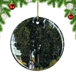 Van Gogh Cypresses With Two Women Painti Christmas ornament city travel souvenir - Picture 1 of 3