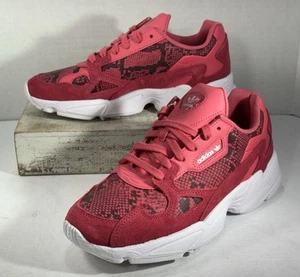 🔥 New! ADIDAS Falcon W Trainer Sneakers Shoes Women’s Sz 8 Authentic Red White - Picture 1 of 16