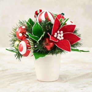 Weihnachten Pfefferminz Gesteck - Handarbeit Weihnachtsdeko - Bild 1 von 5