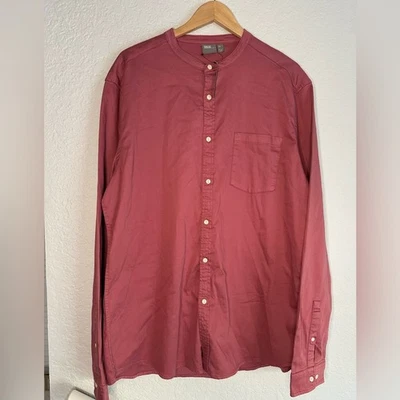 NUEVA ASOS 3XL Camisa Longline Abotonada Abuelo Y2K Años 90 Algodón Mandarín Cuello Foto 1 de 4
