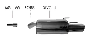 Scarico sportivo Bastuck - Opel Vectra C berlina (diesel con filtro antiparticolato) - Immagine 1 di 3
