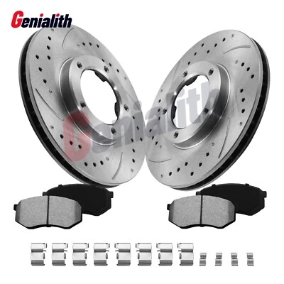 Front Drilled Rotors + Brake Pads for 1995 1996 1997-2004 Toyota Tacoma 5 Lugs - Image 1 of 4