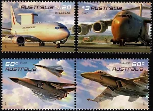 Australia - Juego de 4 Aviación de la Fuerza Aérea 2011 con par de inquilinos - MUH MNH. - Imagen 1 de 1