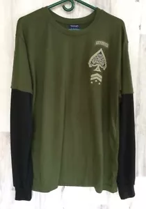 T-SHIRT HIGHLAND OUTFITTERS RANGERS PICCHE MANICA LUNGA UOMO XL - verde esercito - Foto 1 di 4