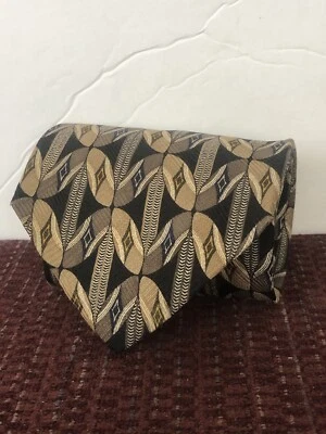 Corbata para hombre Gianfranco Ruffini Italia 100 % seda italiana hecha en EE. UU. geométrica Foto 1 de 4