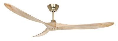 Ceiling fan with Remote Eco Genuino XL Brass Wood DC Ceiling fan Quiet Motor - Image 1 of 4
