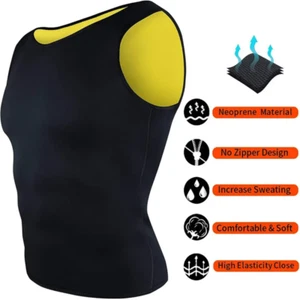 Men shapewear Slimming Tummy Body Shaper Belly Underwear Waist Girdle Shirt Vest - Picture 1 of 12
