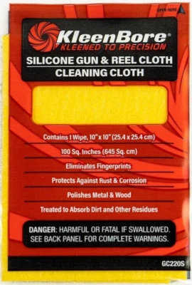 KleenBore Silicone Gun & Reel Cleaning Cloth KleenBore GC220S SKU: 026249001252 - Image 1 of 3