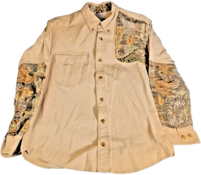 Cabela's Brand Men's 3D Camo Reinforced Areas Button Up Shooting Hunting Shirt - Image 1 of 4