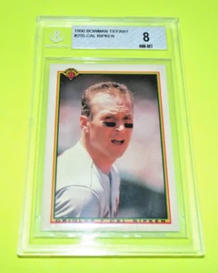 1990 Bowman ' Tiffany ' #255 - Cal Ripken Jr. - BGS 8 - HOF - Orioles - Free s/h - Picture 1 of 2