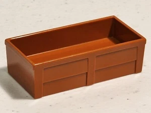 Lego Duplo Brown Animal Accessory Feeding Trough w/ Straight Sides Part # 61896 - Picture 1 of 8