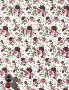 Allover Pink Rose Chintz 1 pc 9" X 13-3/4" Waterslide Ceramic Decal Sheet 2684