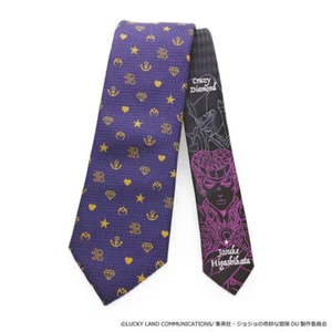 JoJo's Bizarre Adventure 4 Josuke Higashikata Crazy Diamond Tie Necktie Purple - Picture 1 of 4