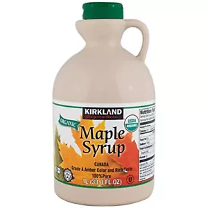 Kirkland Signature 100% Maple Syrup, Dark Amber, 33.8 fl. oz. - Picture 1 of 3