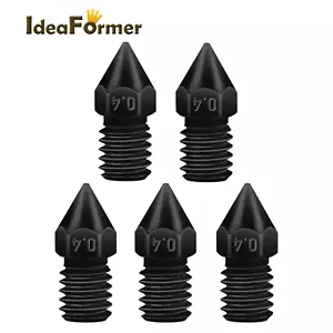 IdeaFormer 5 pezzi 0,4/0,6/0,8 mm IR3 V2 kit ugello hotend estrusore in acciaio temprato - Foto 1 di 10