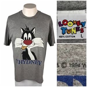 1994 Sylvester Herren Large Shirt Cat Looney Tune Made in Australia Vintage grau - Bild 1 von 12
