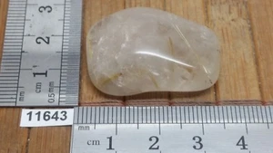 QUARTZ RUTILE - EXTRA - pierre roulee mineraux lithotherapie collection reiki - Picture 1 of 3