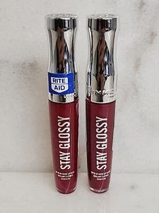 2 Rimmel Stay Glossy Lip Gloss 400 Berry Bad 6 Hour Shine  - Picture 1 of 3