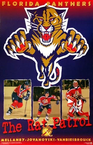 Florida Panthers RAT PATROL 1996 Vanbiesbrouck Mellanby Jovanovski 23x35 POSTER Cover
