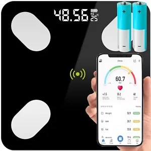 Báscula de baño inteligente Digital Bluetooth Fat Bmi Aplicación inalámbrica Monitor de peso corporal - Imagen 1 de 10