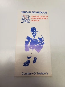 RS20 Kitchener Rangers/OHL League 1980/81 Hockey Pocket Schedule - Molson - Picture 1 of 3