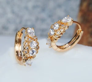 Ausdrucksstarke Ohrringe Damen,Ohrringe Filled Gold K18 /750er, Edelstein Topas - Bild 1 von 2