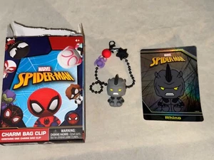 Monogram Marvel Spiderman Rhino Charm Bag Clip Keychain - Picture 1 of 1