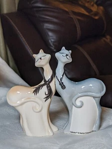 NWOB Catitudes 2011 Magnetic Salt & Pepper Shakers By Marilyn Robertson - Picture 1 of 8