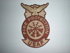 USAF FIREFIGHTER - DEPUTY FIRE CHIEF - PATCH - DESERT - NEW  - Picture 1 of 1