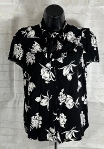 Maeve by Anthropologie Button Up Short SLV Floral XS Tropical Vacation Beach - Bild 1 von 6