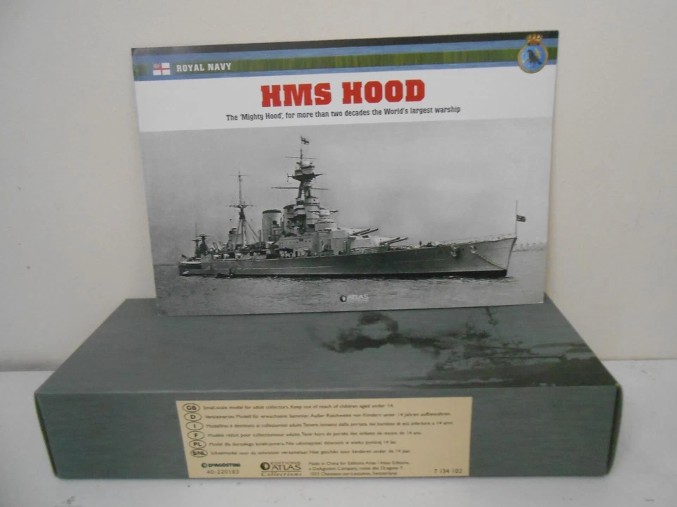 Deagostini Legendäres Kriegsschiff HMS Kapuze + Informationsblatt - Bild 1 von 1