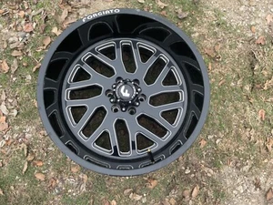 1PC 22x12 -44 6x139 / 6x5.5 FORGIATO FLOW TERRA 004 Gloss Black Machined - Wheel - Picture 1 of 3