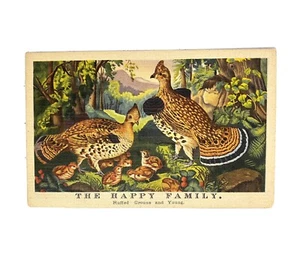 The Somerset Linen Currier & Ives Room The Happy Family Ruffed Grouse and Young - Picture 1 of 3