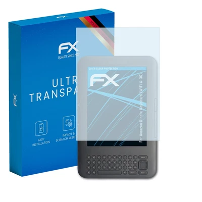 atFoliX 2x Screen Protector for Amazon Kindle Keyboard (WiFi & 3G) clear - Image 1 of 4