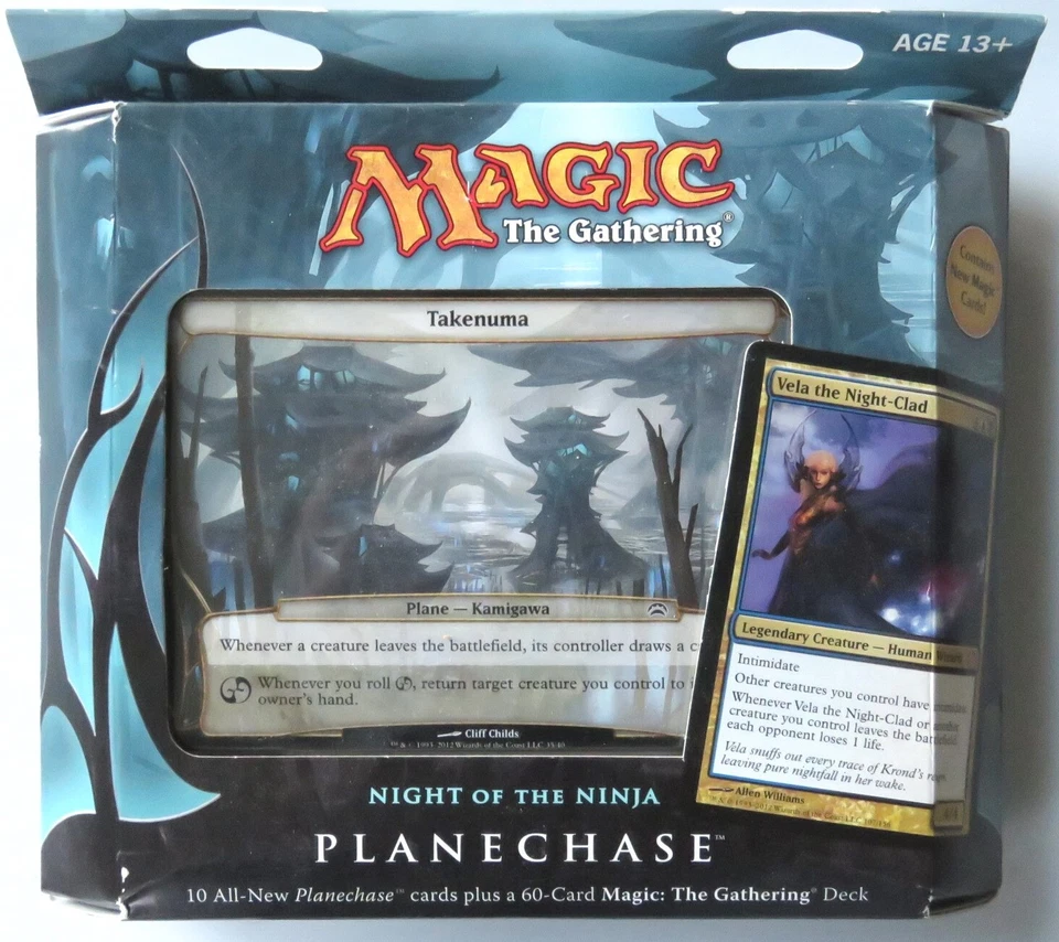 Planechase 2012 MtG sealed NIGHT OF THE NINJA 60 Card Deck Box Die Takenuma - Image 1 of 2