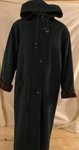 CAPPOTTO BORSONE DA DONNA VINTAGE VERDE IN LANA TAGLIA M FODERATO - Foto 1 di 9