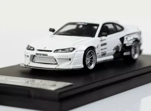 TG SW 1:64 White JDM Silvia S15 Drift Rocket Bunny Model Diecast Metal Car New - Picture 1 of 3