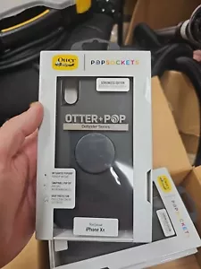 OtterBox Apple iPhone XR Otter + Pop Defender Case (With Pop Sockit) - Black - Picture 1 of 9