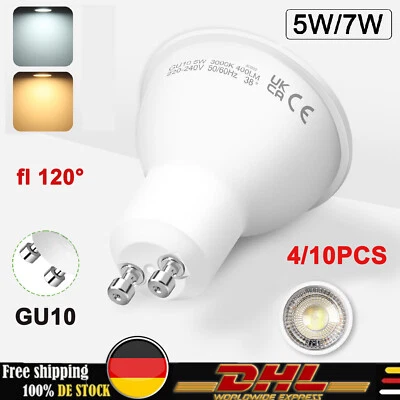 4/10x Spectrum LED Lampen Reflektoren Dimmbar 5/7W Warmweiß Kaltweiß fl120° GU10 - Bild 1 von 4