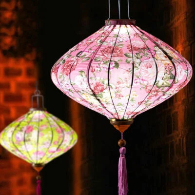 Palace Lantern Waterproof Silk Chinese Style Lantern  Party Hanging Decor - Image 1 of 4