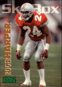 1993 SkyBox Impact Football Card #396 Roger Harper RC
