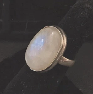 Rainbow Moonstone Ring 925 Sterling Silver Handmade Jewelry Size 6.5 - Picture 1 of 6