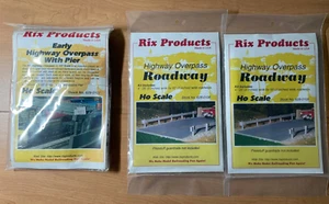 752 - Lot of 3 - HO Rix Highway Overpass Kits #628-0102 x1, 628-0106 x2 - Picture 1 of 6