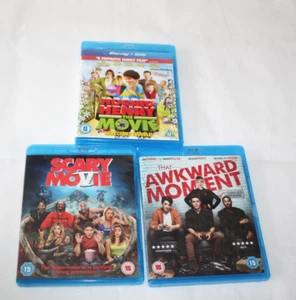 Blu Ray dvd bundle scarymovies/Awkward Moment/Horrid Henry The Movie X3 - Imagen 1 de 4