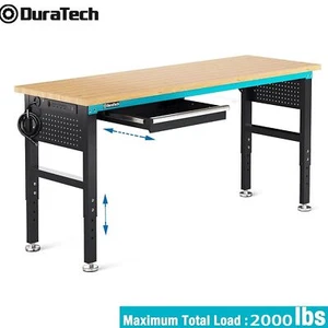 Workpro 72'' Multifunction Workbench Rubber Wooden Work Table 2000 LBS Load - Picture 1 of 9