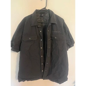 Harley Davidson Shirt Men's XL Black Snap Up HDMC Motorcycle Mechanic - Picture 1 of 6