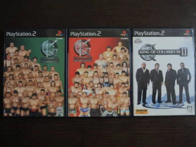 PS2 KING OF COLOSSEUM GREEN RED II 3Games set Japan import NOAH PRO WRESTLING - Image 1 of 4