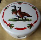 VTG Cloverleaf Melamine Coasters Set Of 6 in box Christmas Goose Geese Design 