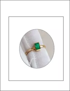 Klassischer Smaragd im intensiven Grün - Ring Gelbgold - von Greenfire - Bild 1 von 7
