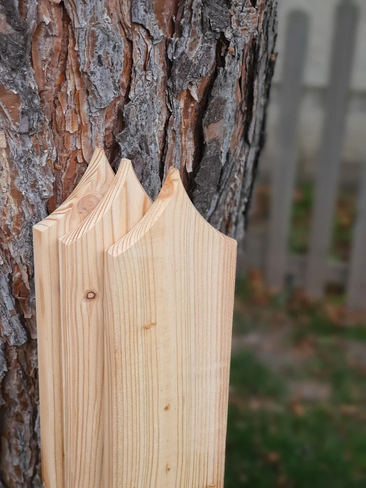 Zaunlatten 2x9x160cm Sibirische Lärche 16 Stück Muster D - Bild 1 von 1